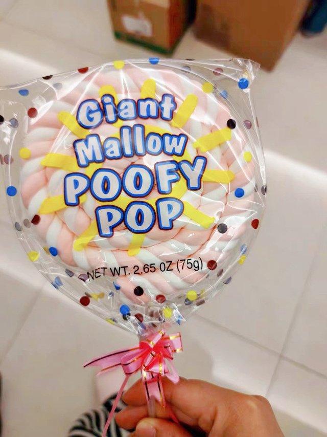 比我脸还大的棉花棒棒糖