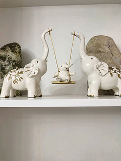有趣的摆件十：温馨的大象摆件家居装饰