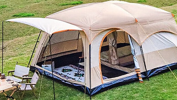 露营达人们！我今天给大家介绍一个超级豪华的帐篷——北极狼两房一厅帐篷！