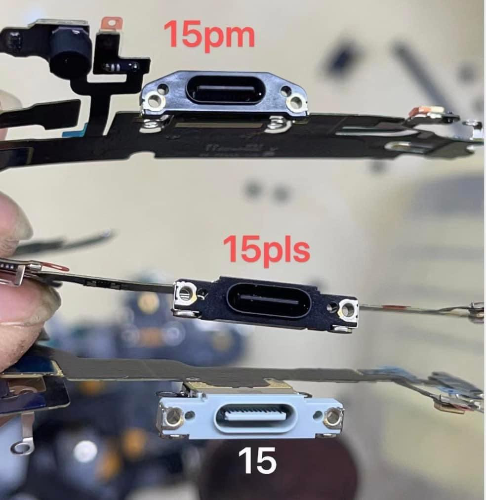  iPhone 15 系列 USB-C 组件曝光，标准版与顶配有差异