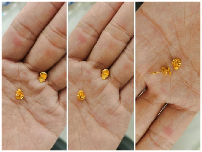 周大福黄金耳饰