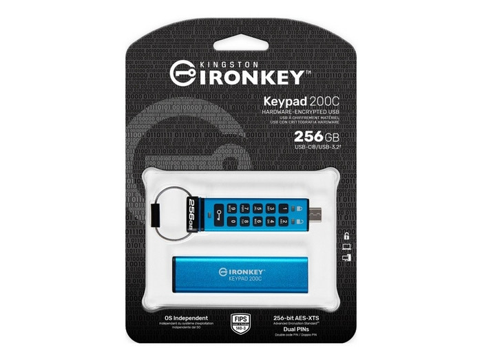 金士顿发布 IronKey Keypad 200C 加密U盘、物理按键、硬件级加密