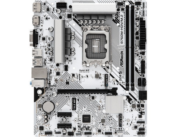 华擎发布 B760M-HDV/M.2 主板，白色涂装、支持DDR5内存、2.5G千兆