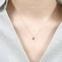 时尚女神都在戴！Vendome Aoyama 10K白金海蓝宝石花瓣钻石项链，让你瞬间成为焦点！