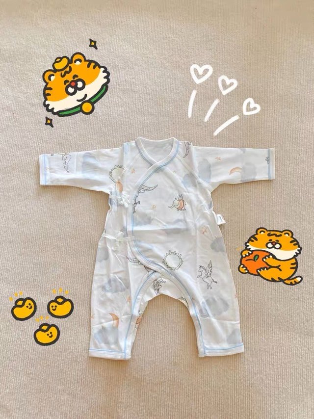 嫚熙婴儿连体衣宝宝爬服秋装纯棉婴童和尚服