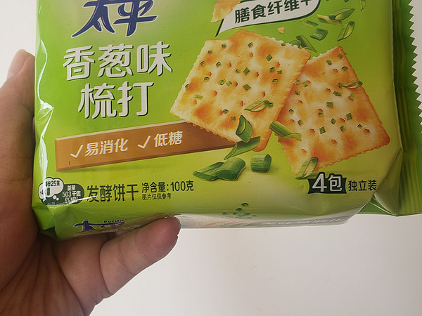 奶爸带娃零食太平香葱味苏打饼干