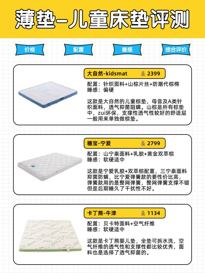 雅兰婴儿床垫