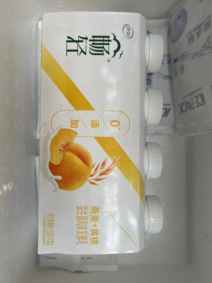 伊利黄桃燕麦酸奶图片