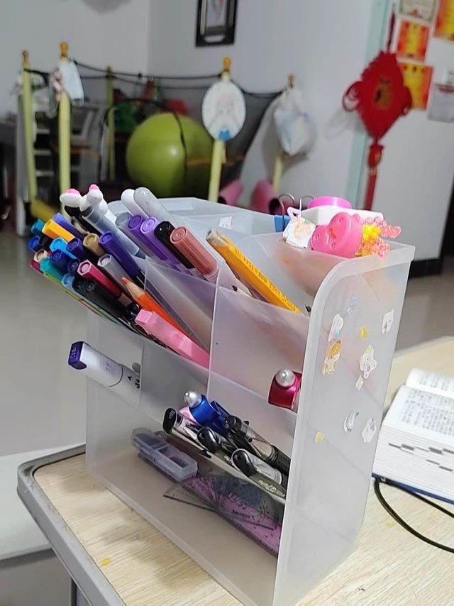 笔筒斜插式ins桌面收纳盒透明笔桶