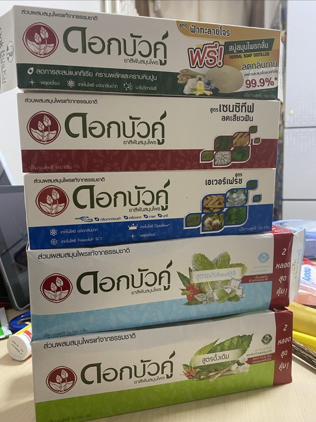 泰国双莲牙膏新口味