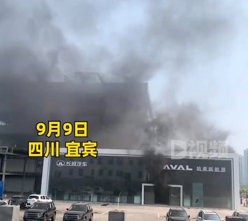 长城4S店内新能源车自燃，官方进行回应