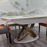 岩板餐桌圆桌是一款现代简约风格的家具