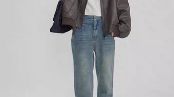 尔给做旧复古修身小个子 vibe 微喇牛仔裤女 2023 年新款秋季显瘦裤子，让你穿出时尚大片感！