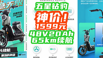 1599元绝对值！48V20Ah+65km续航，千元神车只此一台【购买指南】