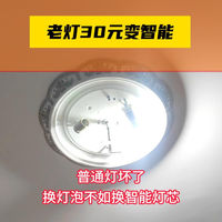 老灯30元变智能，保姆式安装，可语音遥控