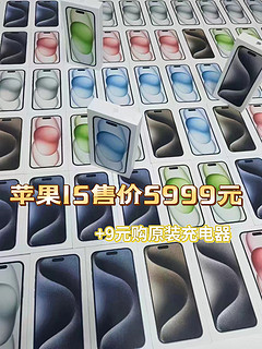 苹果15原价+9元，多得一充电器，刚需可入