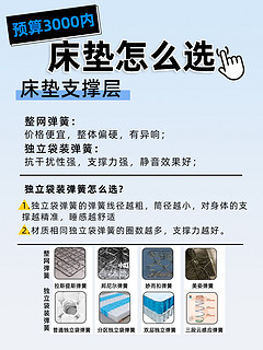 👯预算3000- 床垫怎么选❓附攻略🧾 
㊙️如何低预算买高等床垫，看这篇🫵 
