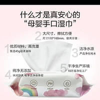 惠寻京东自有品牌 母婴手口湿巾60片*1包（60片）温和清洁
