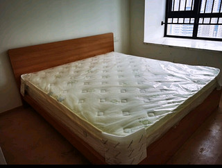 全友家居 床简约卧室家具木板床  1.8米北欧