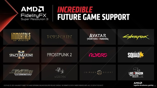 游戏帧率暴涨：AMD FSR 3.0 首个预览驱动推送下载，支持平滑移动帧技术