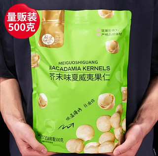 每果时光芥末味夏威夷果仁500g椰蓉每日坚果炒货干果休闲食品网红小零食  1斤【芥末味】500g*1袋