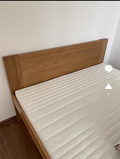 源氏木语实木床现代简约橡木1.2米单人床北