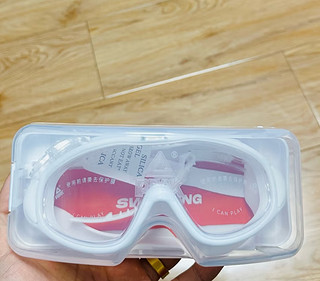 匹克成人游泳镜男女高清防雾防水大框一体专业潜水游泳眼镜装备透明白