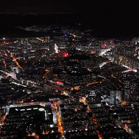 大疆mini4 pro无人机拍摄的夜景动图和远方群山