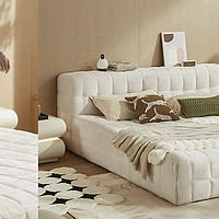 小米有品上新云团面包床，高颜值+承重，一体式造型设计、无需购买床垫，坐靠都舒适