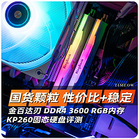 国货颗粒 性价比稳定之选！金百达刃 DDR4 3600 RGB内存+KP260固态硬盘评测