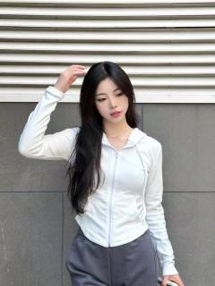 徒步服LAPAYP纯欲风连帽开衫卫衣女春秋新款修身