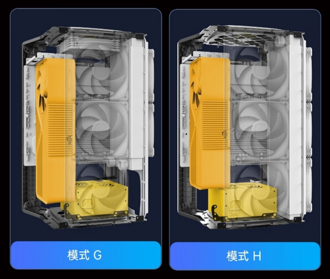 几何未来推出 Model 2 ARK“方舟”机箱,可竖放/平卧、主板可灵活调整,能上双360mm水冷