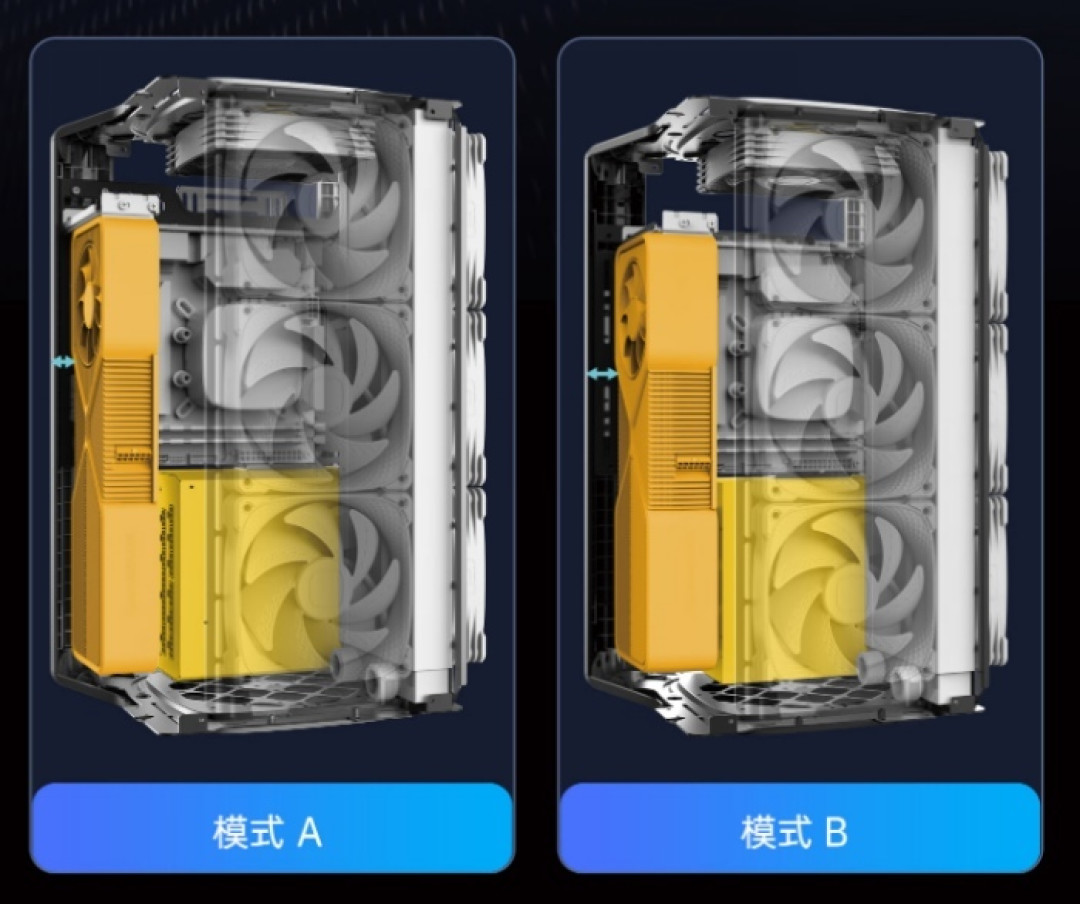 几何未来推出 Model 2 ARK“方舟”机箱,可竖放/平卧、主板可灵活调整,能上双360mm水冷