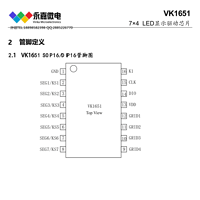 显示数码管驱动芯片VK1651工作电压 3.0-5.5V LED驱动厂家