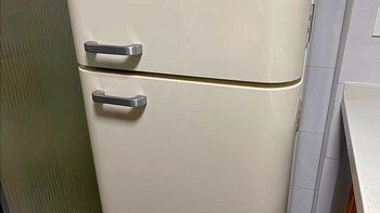 HCK哈士奇双门复古冰箱：家用风冷客厅小型奶油风网红高颜值可爱