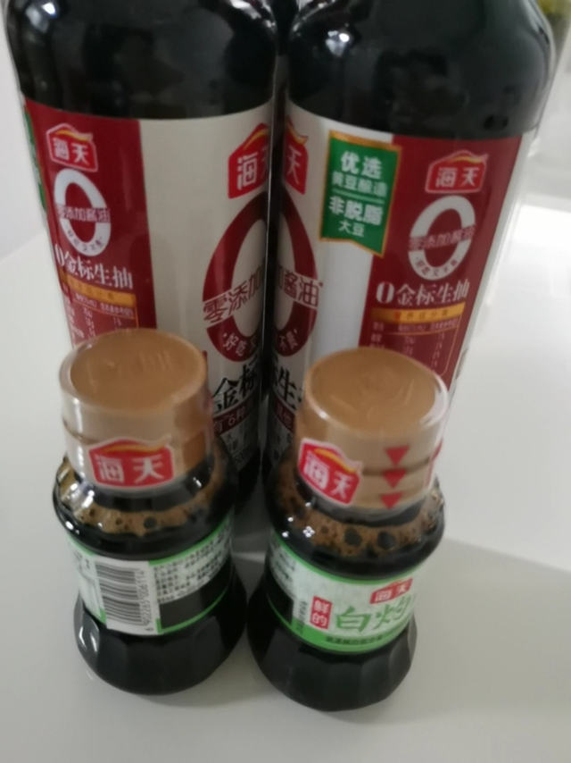 最近买的几瓶海天酱油今天到了