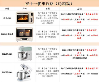 双十一厨师机烤箱优惠攻略来了❗️直接抄作业