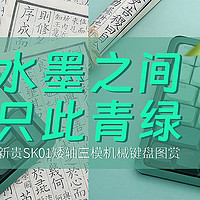 新贵SK01矮轴三模机械键盘图赏：水墨之间，只此青绿