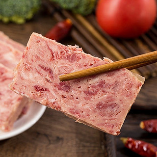 看得见肉粒的午餐肉-长城小白猪