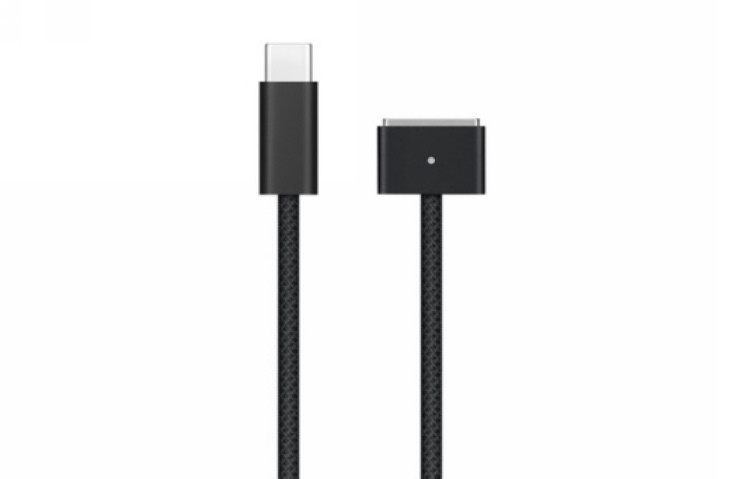 苹果商城上架深空黑配色 USB-C 转 MagSafe 3 连接线、2米编织线/磁吸插头、带指示灯