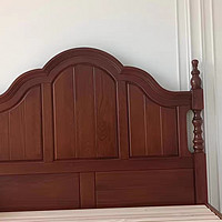 熙和全实木樱桃木美式法式复古双人床：现代简约卧室的完美诠释
