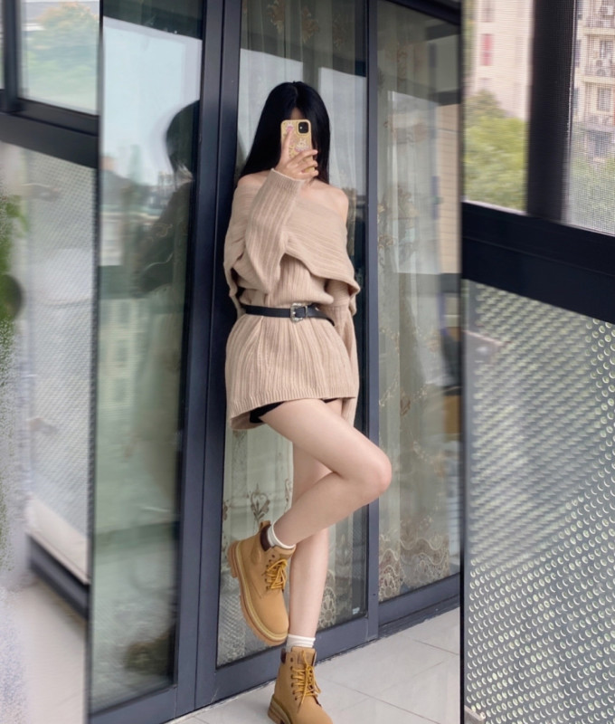 自然卷女靴