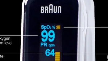 博朗BPX800US指夹式脉搏血氧仪