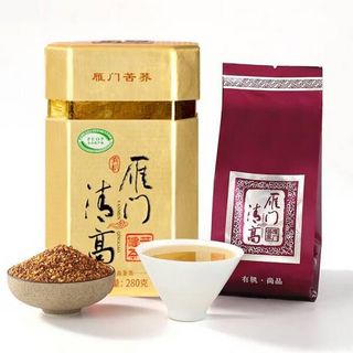 雁门清高茶叶苦荞茶有机苦荞麦茶养生茶大麦茶熟茶2023年新茶经典金罐280g