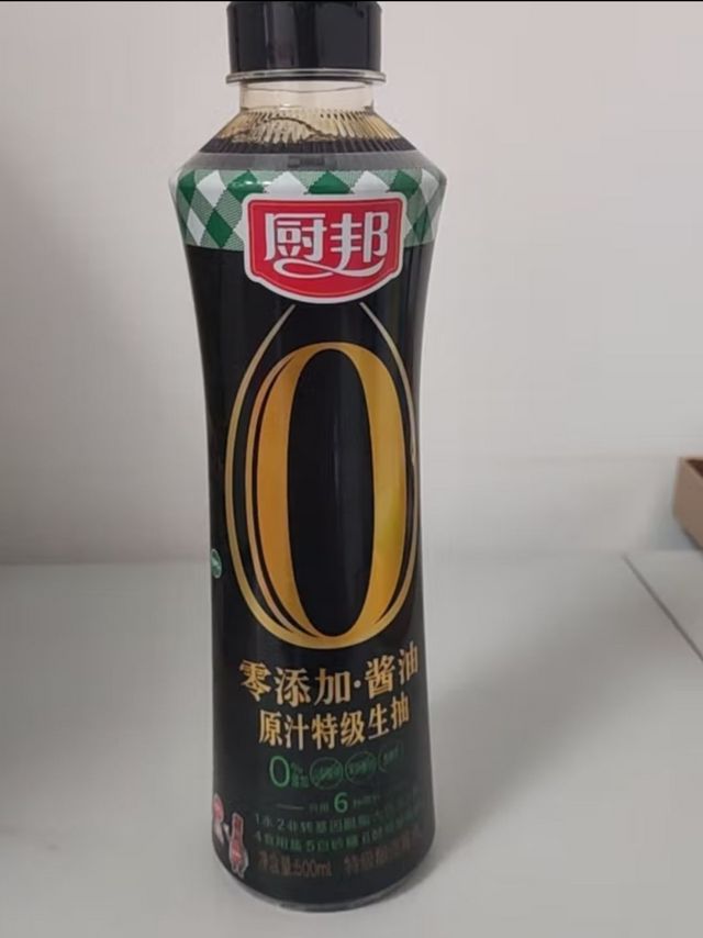 厨邦酱油零添加原汁特级生抽 高鲜酱油180天酿造酱油500ml