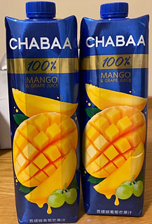 CHABAA泰国原装进口恰芭进口果汁荔枝橙子石榴汁饮料大瓶1L*2瓶喜宴饮品 芒果百香果汁1L*1瓶
