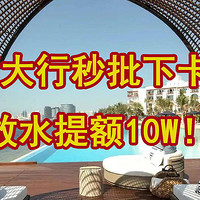 两大行秒批下卡，放水提额10W！