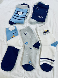 8元5双纯棉中筒儿童袜，柔软舒适、合脚又保暖！