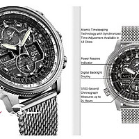  西铁城 超级空中之鹰系列 JY8030-83E 男士光动能手表，让你体验创新与实用的完美结合！