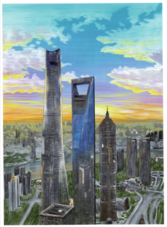 航拍风景绘:中国著名景点色铅笔绘画教程